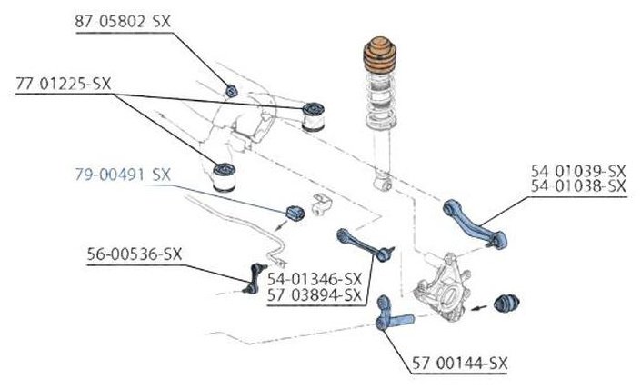 Stellox втулка стабилизатора 7900491 SX купить,NaN