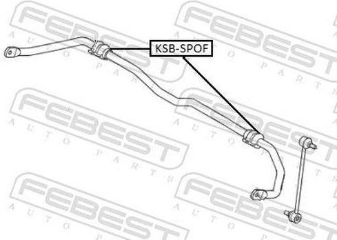 FEBEST втулка стабилизатора FEBEST KSB-SPOF купить,NaN