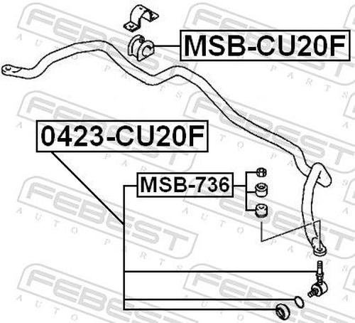 FEBEST втулка стабилизатора FEBEST MSB-CU20F купить,NaN