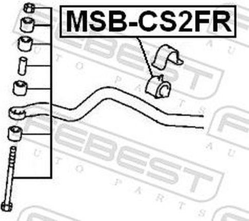 FEBEST втулка стабилизатора FEBEST MSB-CS2FR купить,NaN
