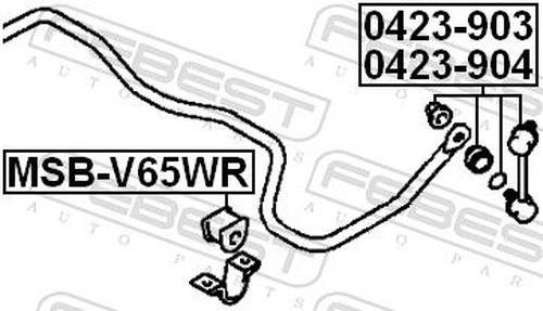 FEBEST втулка стабилизатора FEBEST MSB-V65WR купить,NaN