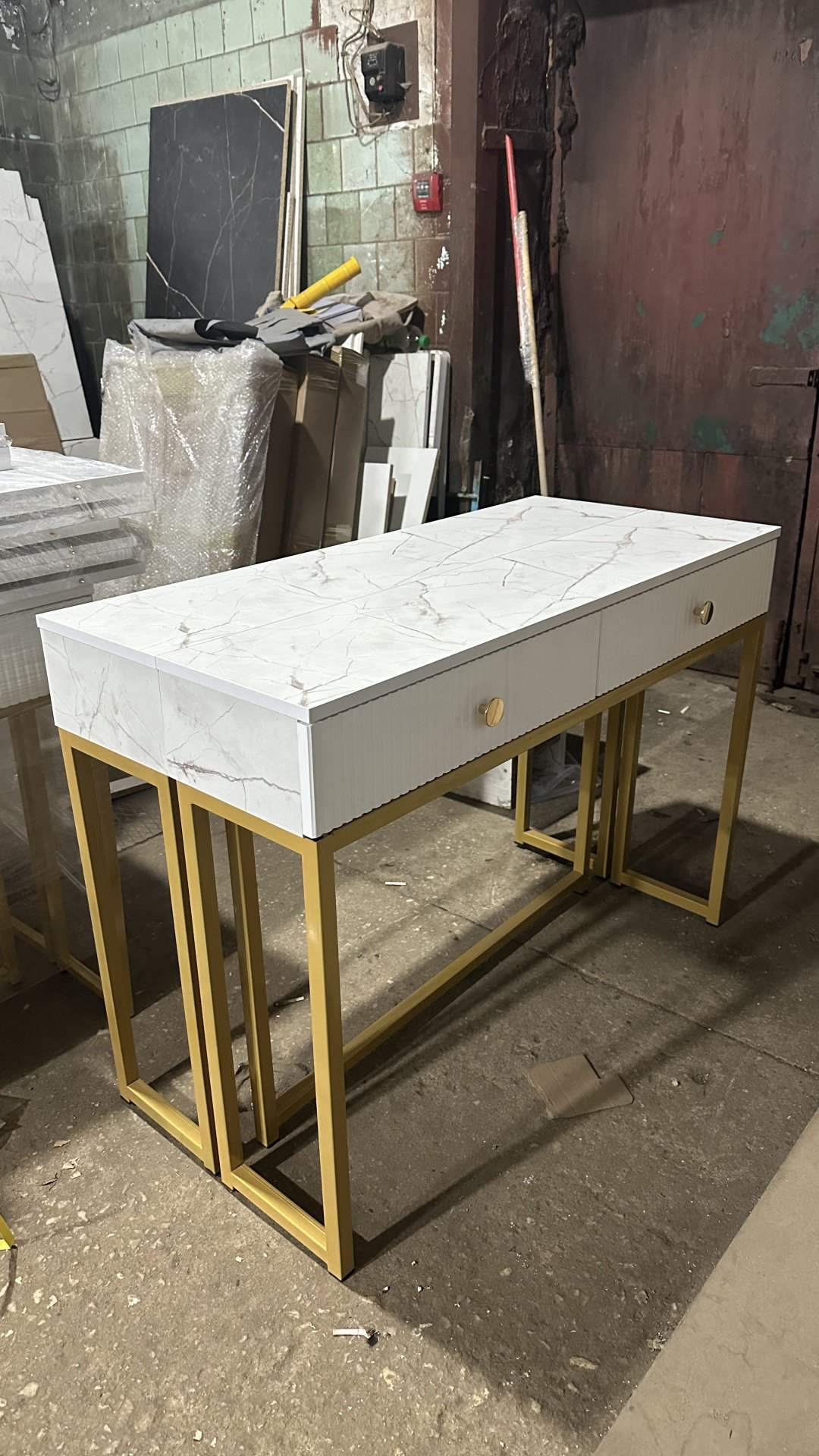 Стол консоль-трансформер 396448048, 400х100x78 см, ЛДСП, белый, серый купить,NaN