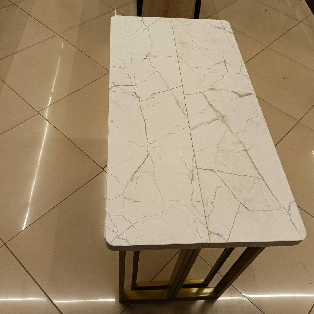 Стол консоль-трансформер Transformer, 400х90x76 см, ЛДСП, белый, бежевый купить,NaN