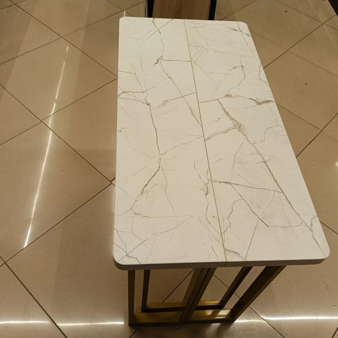 Стол консоль-трансформер Transformer, 400х90x76 см, ЛДСП, белый, бежевый купить,NaN