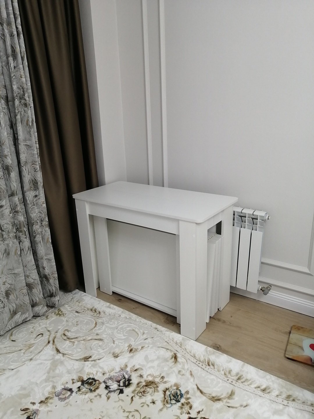 Стол консоль-трансформер 27052022, 350х100x76 см, ЛДСП, белый купить,NaN