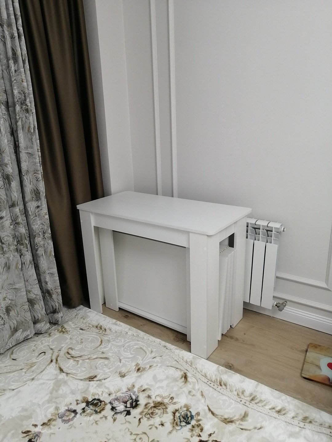 Стол консоль-трансформер 27052022, 350х100x76 см, ЛДСП, белый купить,NaN