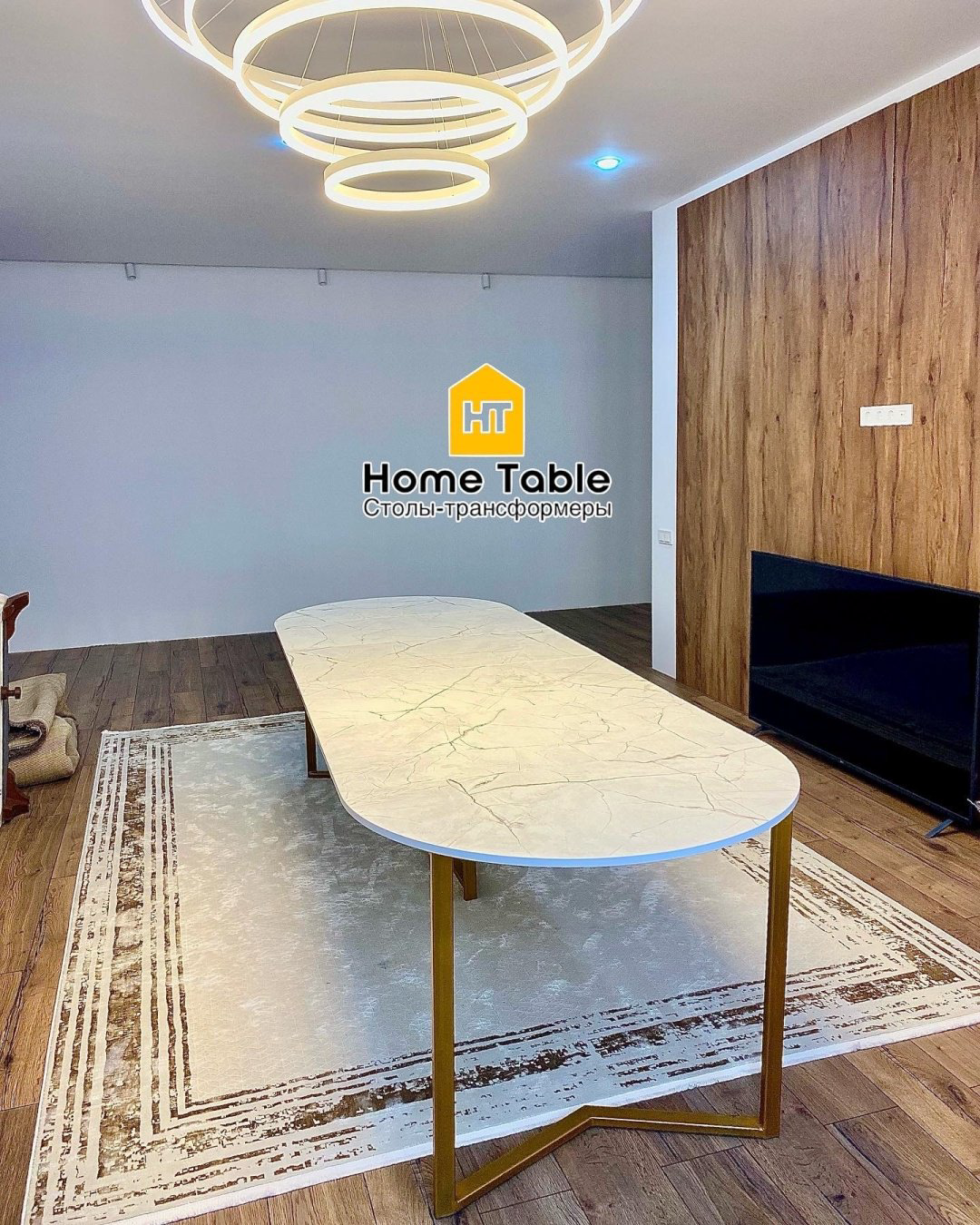 Обеденный стол Loft 437559, 300х100x75 см, ЛДСП, белый купить,NaN
