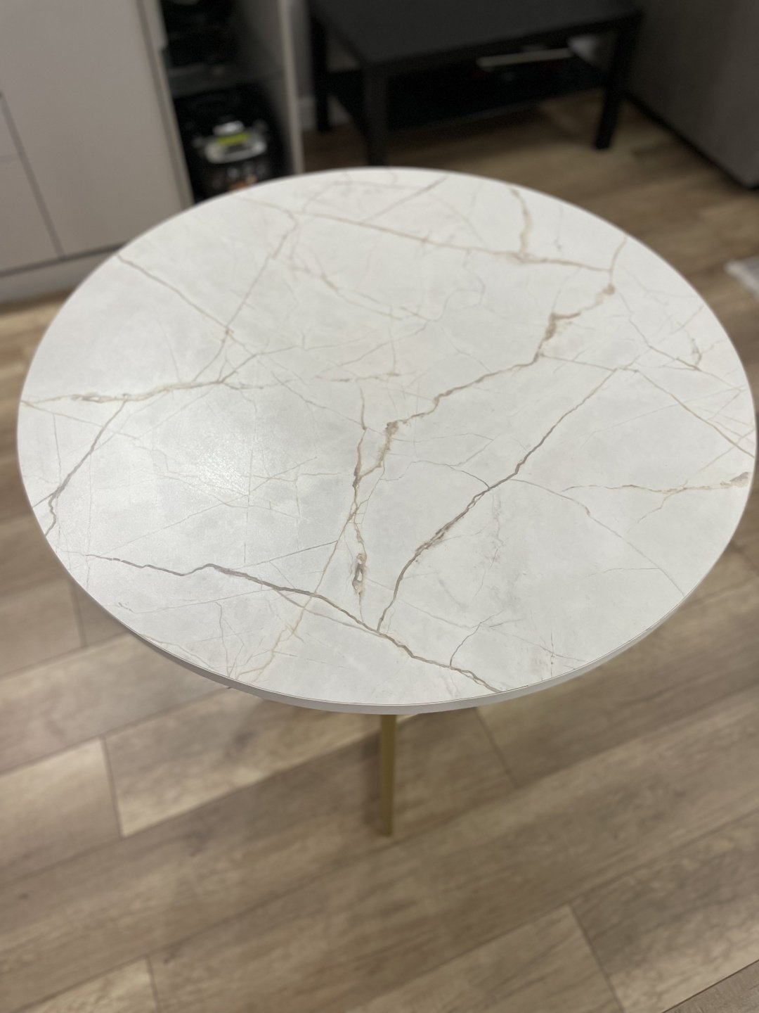 Обеденный стол Seol, 100х100x75 см, ЛДСП, тон светлый мрамор купить,NaN