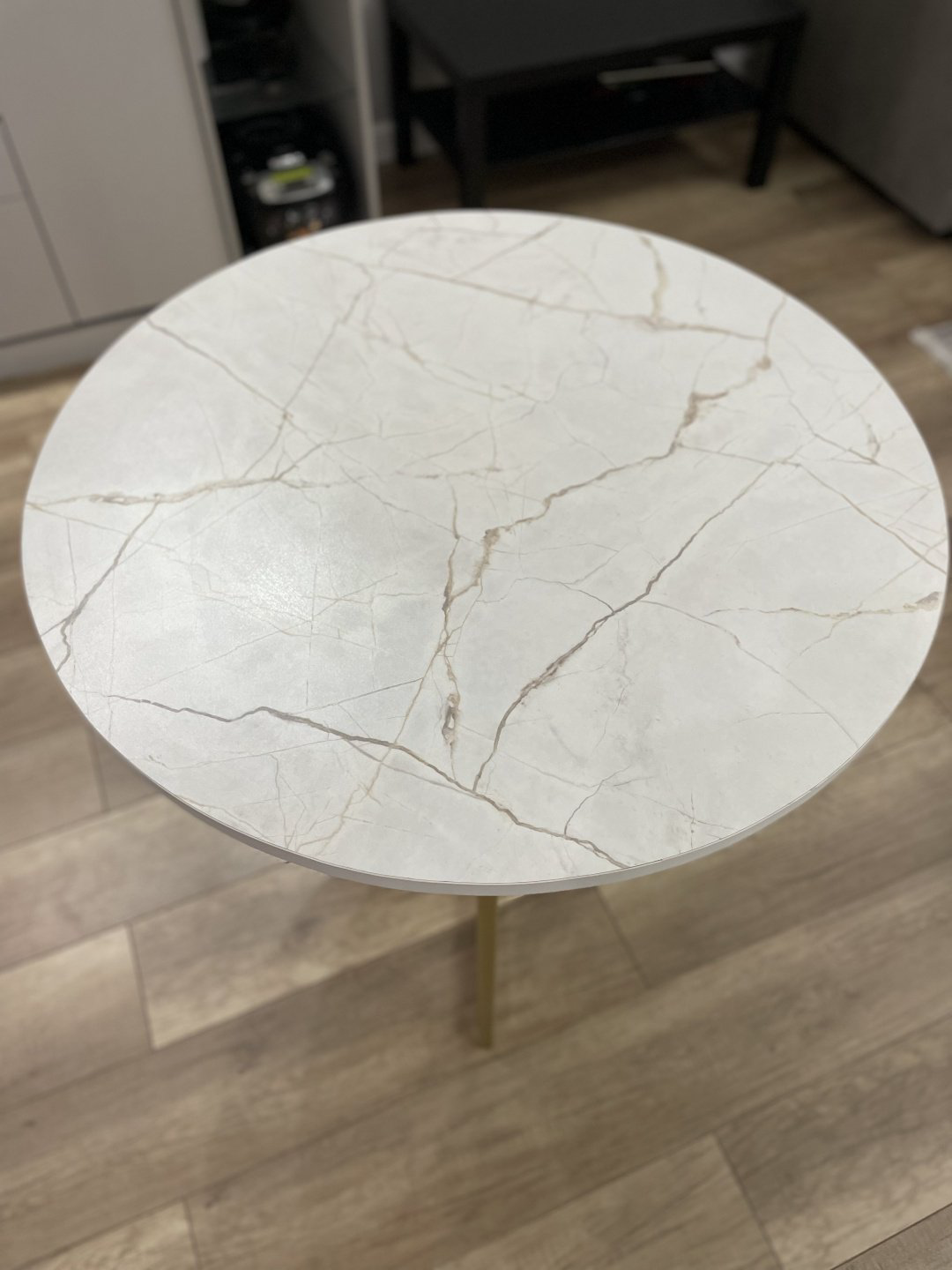 Обеденный стол Seol, 100х100x75 см, ЛДСП, тон светлый мрамор купить,NaN