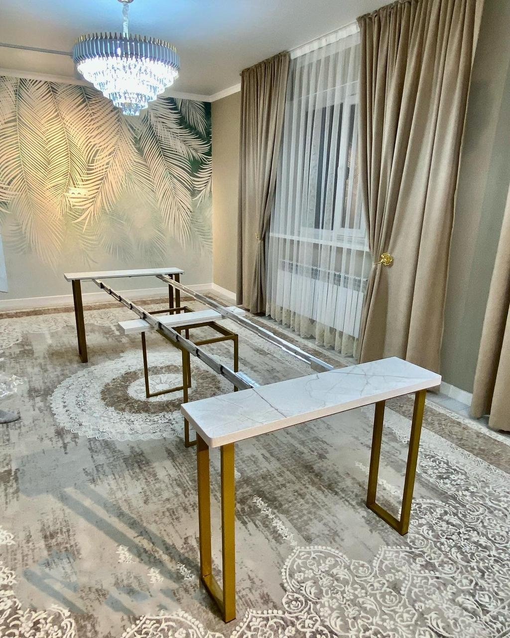 Стол консоль-трансформер HOME.TABLE.KZ Loft, 400х100x75 см, ЛДСП, белый купить,NaN