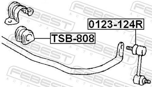 FEBEST втулка стабилизатора FEBEST TSB-808 купить,NaN