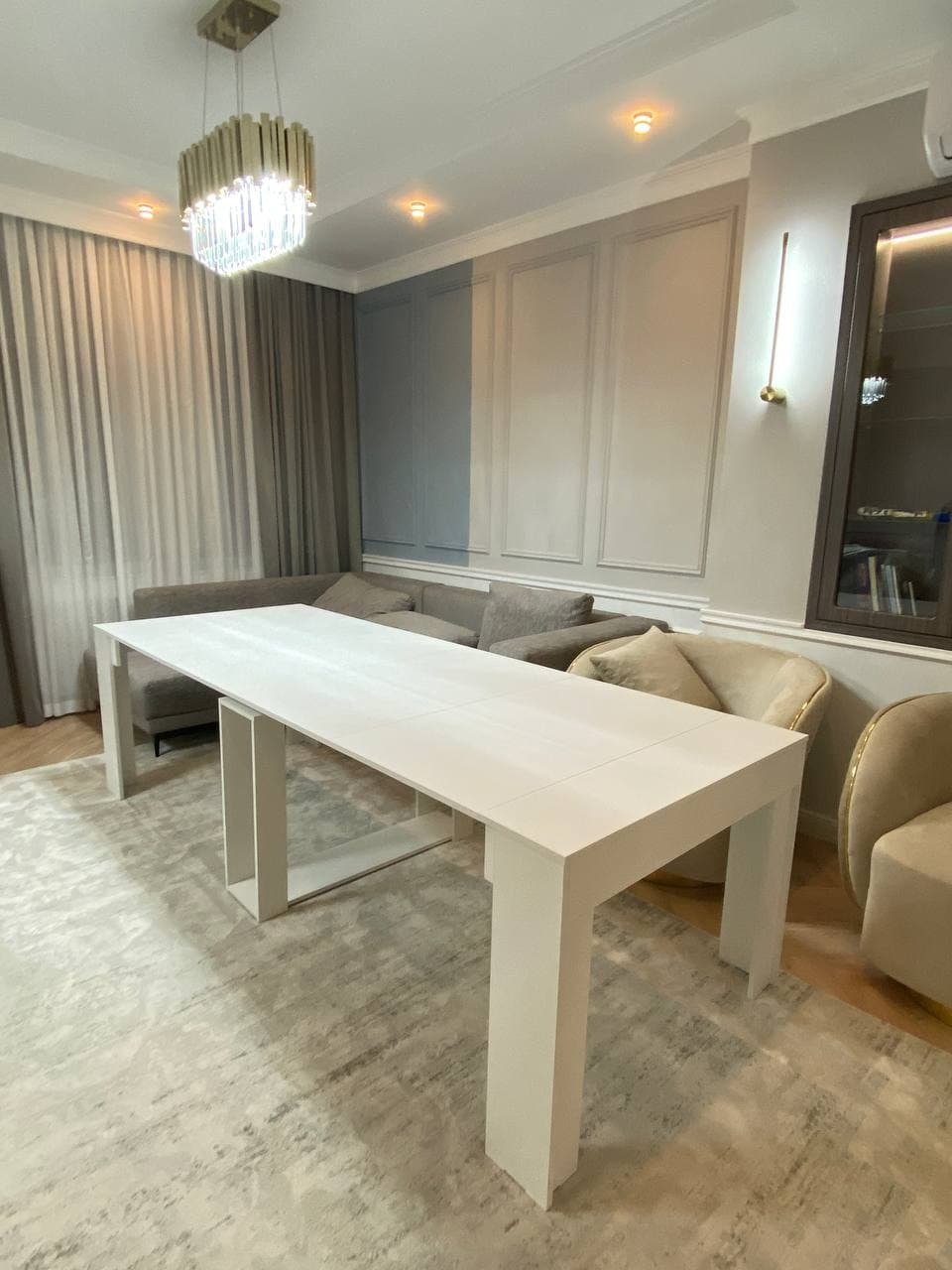 Стол консоль-трансформер Decorium 103156867, 270х100x76 см, ЛДСП, белый купить,NaN