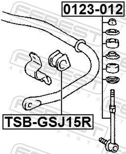 FEBEST втулка стабилизатора FEBEST TSB-GSJ15R купить,NaN