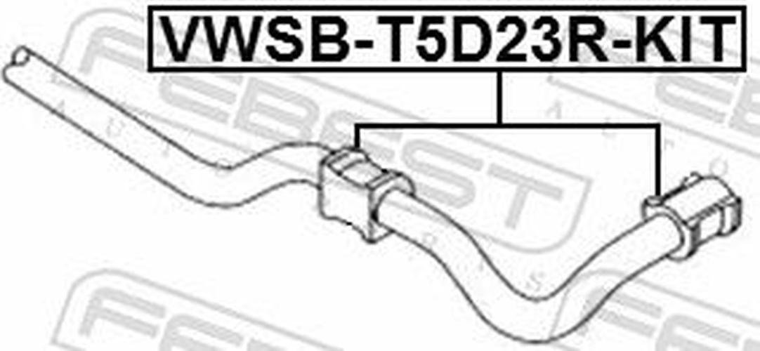 FEBEST втулка стабилизатора FEBEST VWSB-T5D23R-KIT купить,NaN