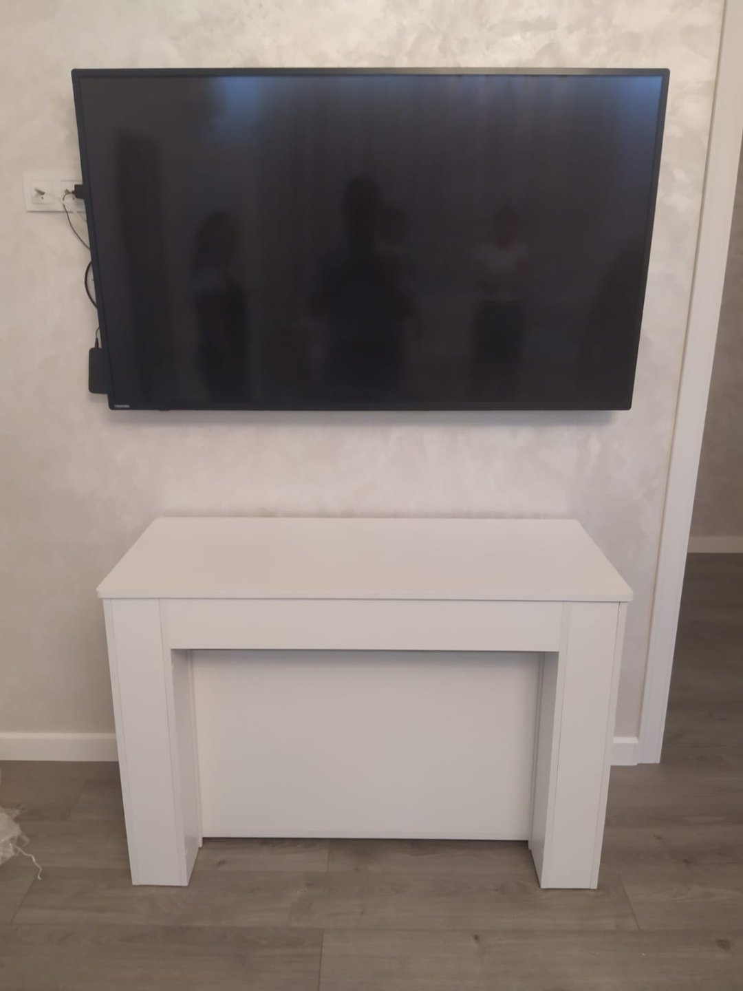 Стол консоль-трансформер 324991297, 400х100x76 см, ЛДСП, белый купить,NaN
