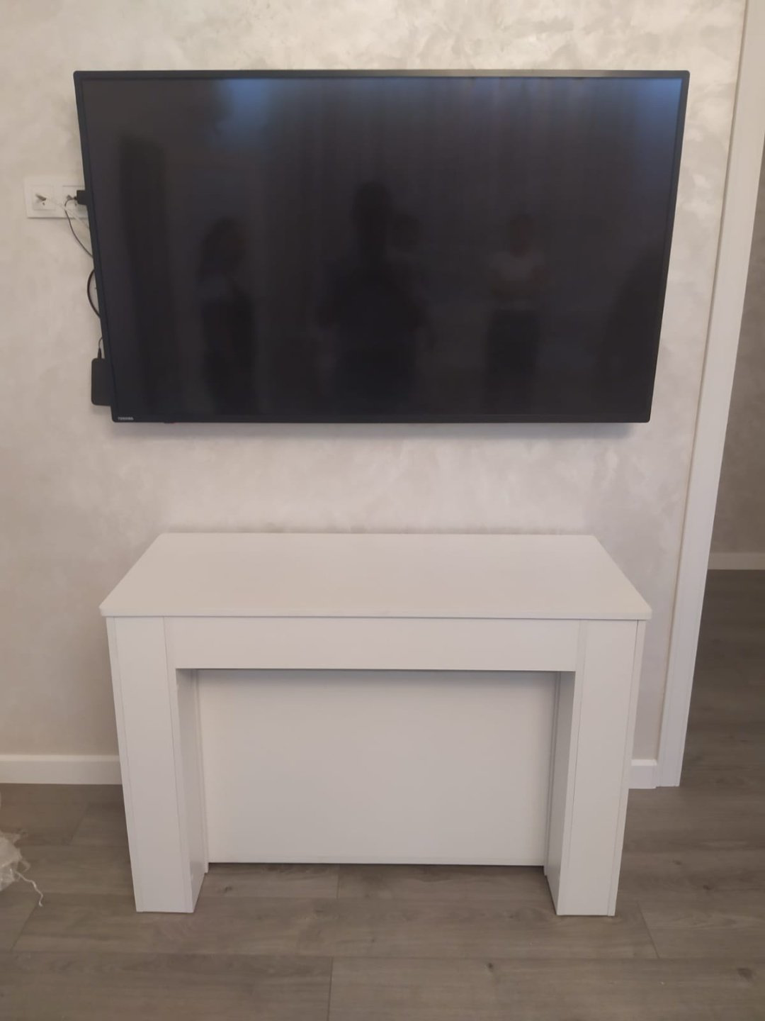 Стол консоль-трансформер 324991297, 400х100x76 см, ЛДСП, белый купить,NaN