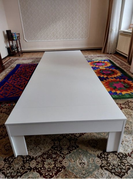 Стол консоль-трансформер Жерстол, 300х100x35 см, ЛДСП, белый купить,NaN