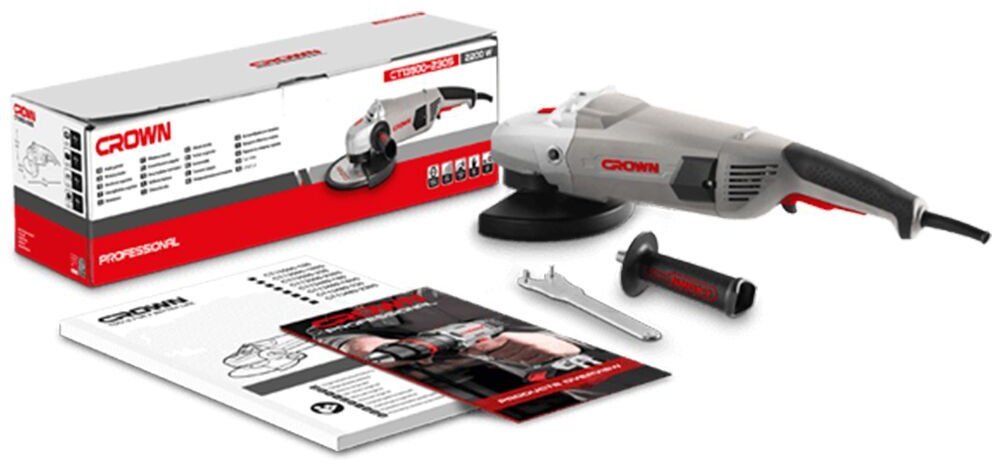 Шлифмашина угловая CROWN CT13500-230S CROWN купить,0