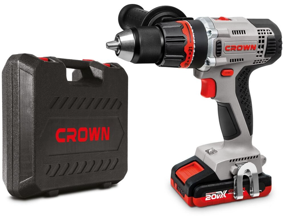 CROWN дрель-шуруповерт CT21076HMX-2 20 В купить,NaN