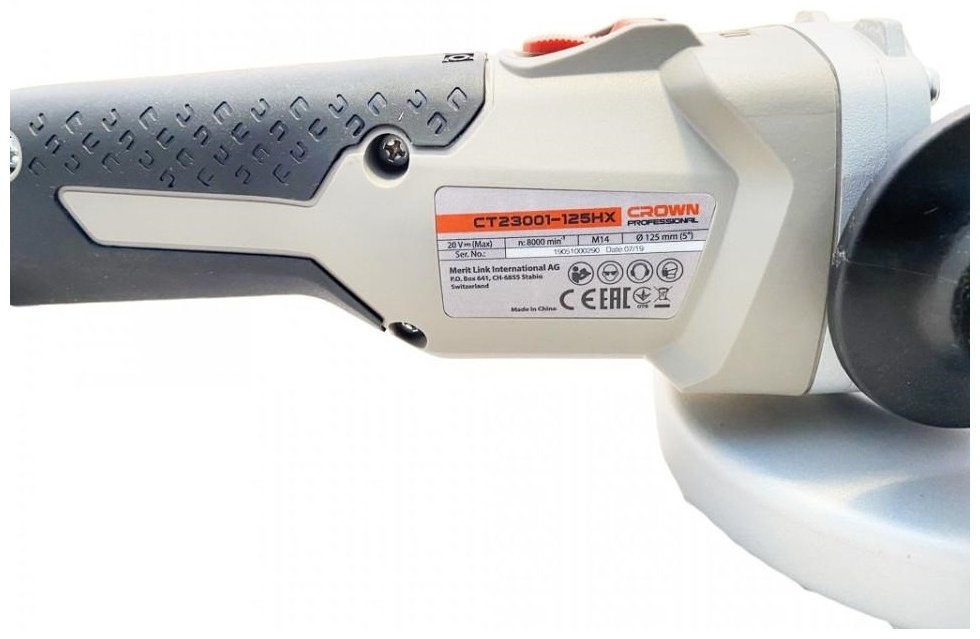 Шлифмашина угловая CROWN CT01223001-021125HX4 BMC купить,0