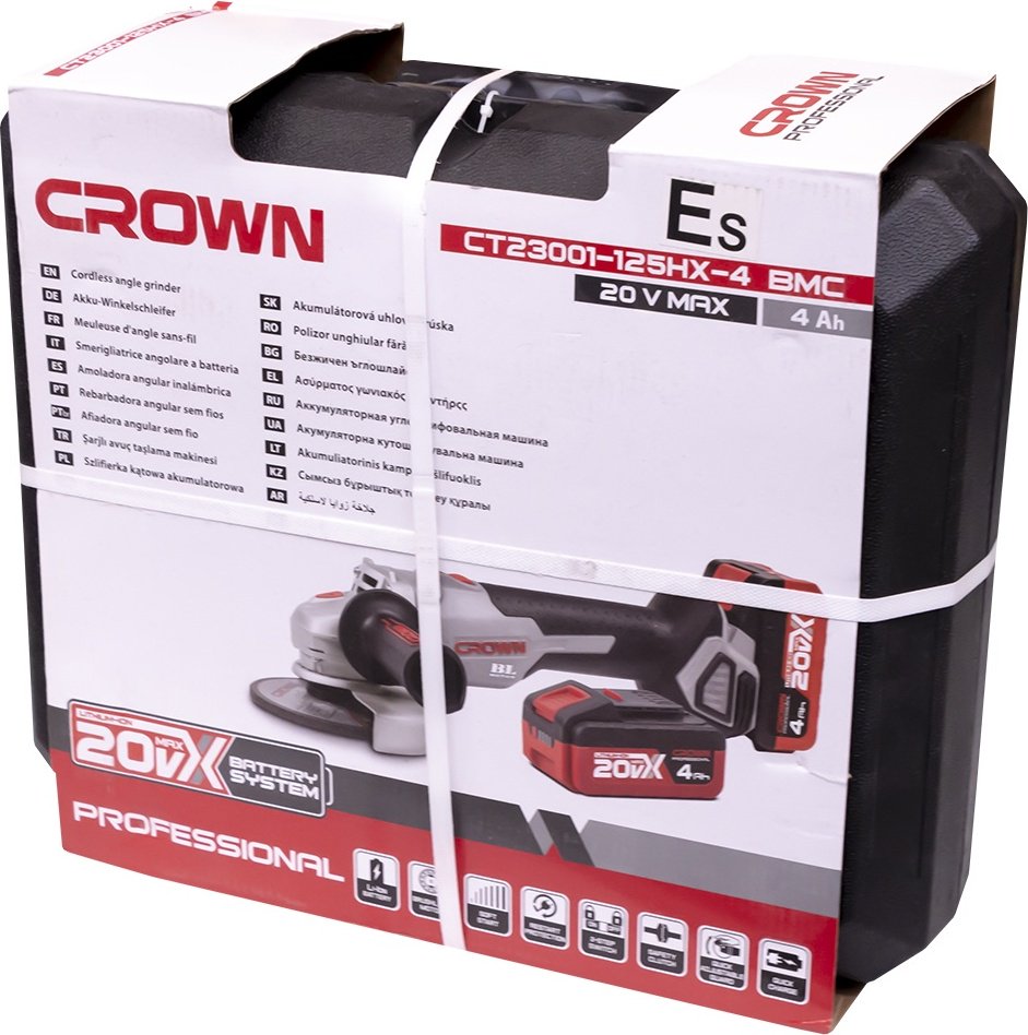 Шлифмашина угловая CROWN CT01223001-021125HX4 BMC купить,0