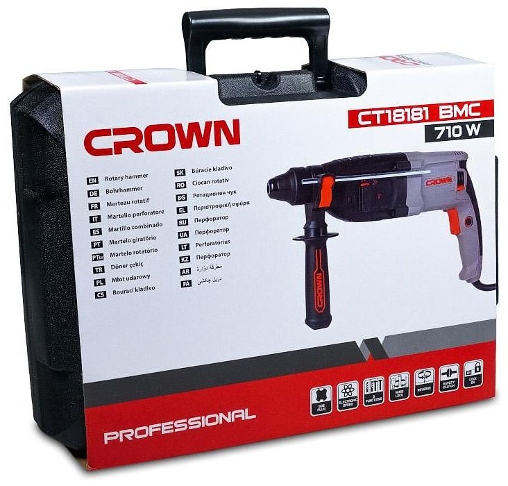Перфоратор CROWN CT18181 2.5 Дж, SDS-Plus купить,0