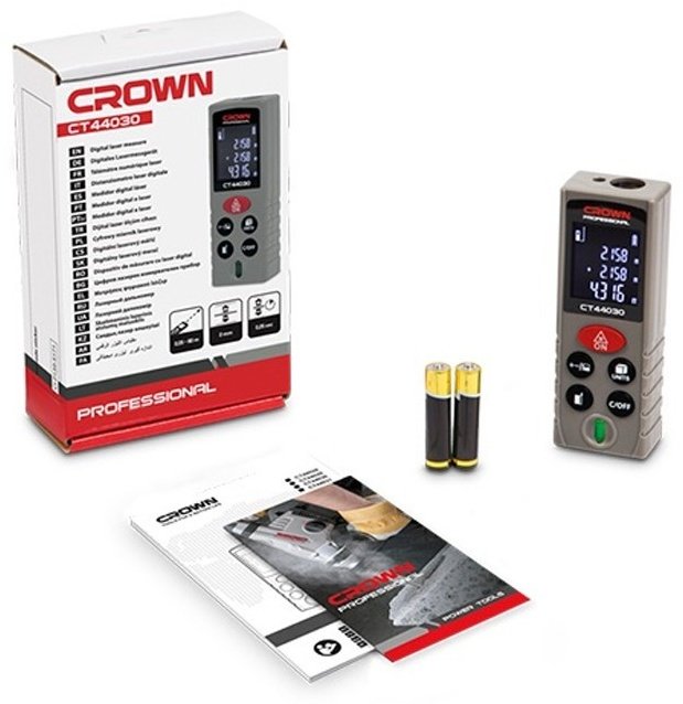 Лазерный дальномер CROWN CT44030, дальность до 80 м купить,NaN