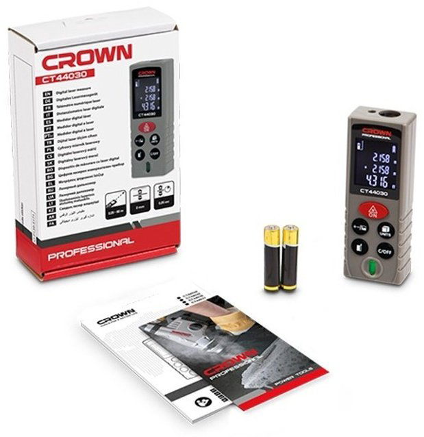 Лазерный дальномер CROWN CT44030, дальность до 80 м купить,NaN