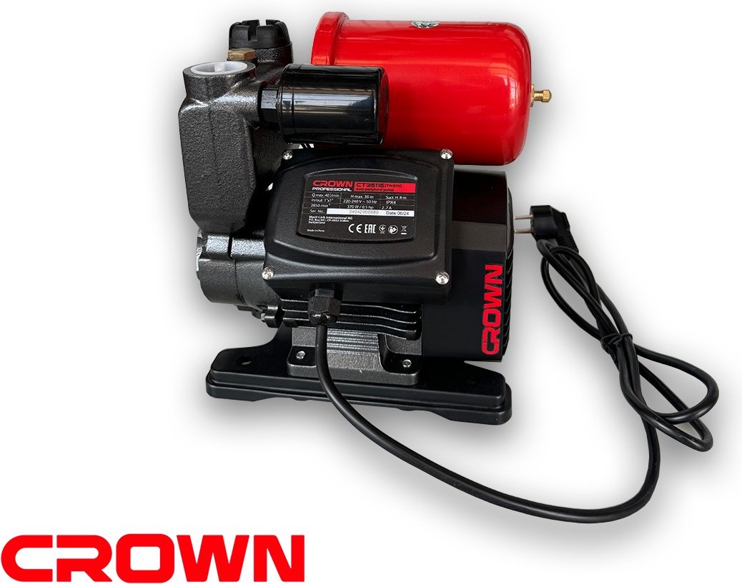 Насос поверхностный насосная станция центробежный CROWN CT35116 купить,NaN