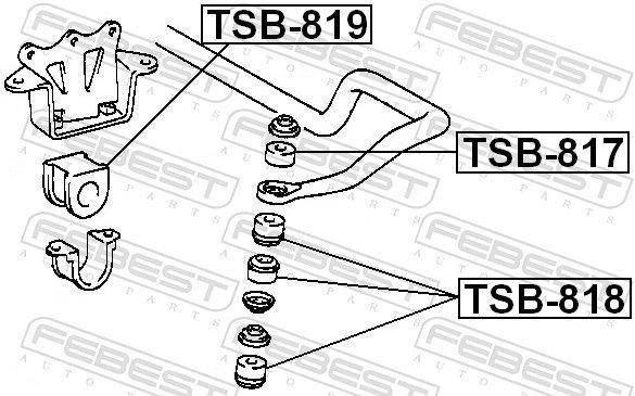 FEBEST втулка стабилизатора FEBEST TSB-817 купить,NaN