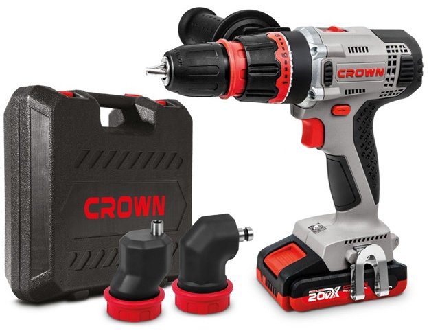 CROWN дрель-шуруповерт CT21076HQX-2 BMC 20 В купить,NaN