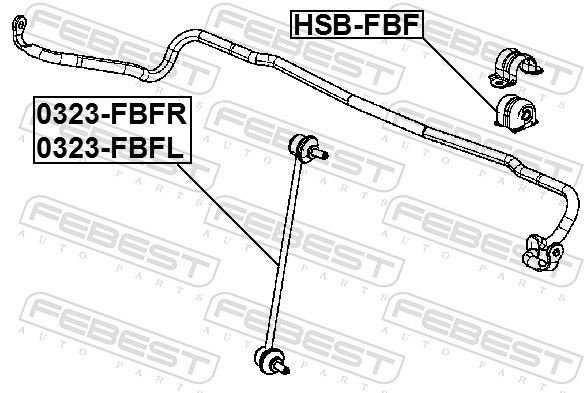 FEBEST Втулка Стабилизатора HSBFBF купить,NaN