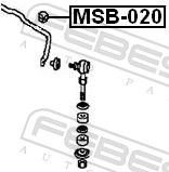 FEBEST Втулка Стабилизатора MSB020 купить,NaN
