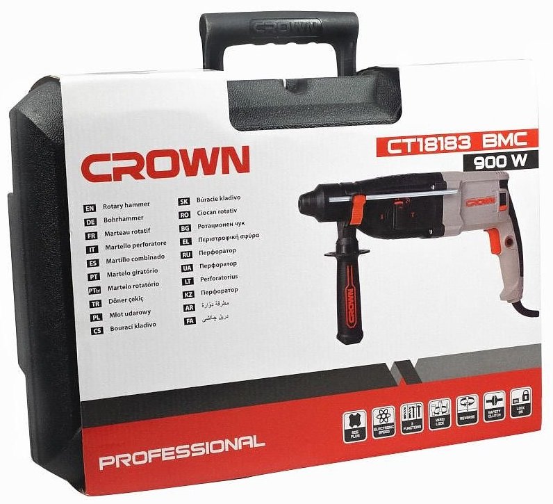 Перфоратор CROWN CT18183 3.2 Дж, SDS-Plus - ForteMarket Перфоратор CROWN CT18183 3.2 Дж, SDS-Plus купить,0