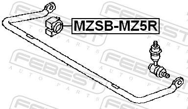 FEBEST Втулка Стабилизатора MZSBMZ5R купить,NaN