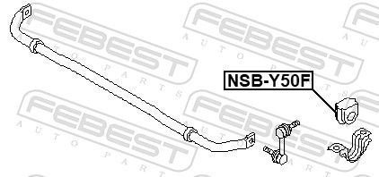 FEBEST Втулка Стабилизатора NSBY50F купить,NaN