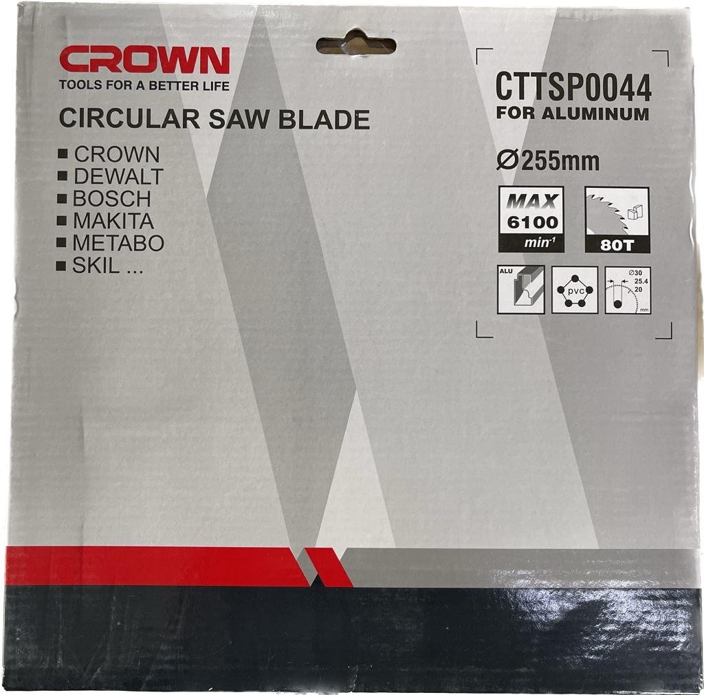 Пильный диск по металлу CROWN CTTSP0044, 255x30 мм, 80Т