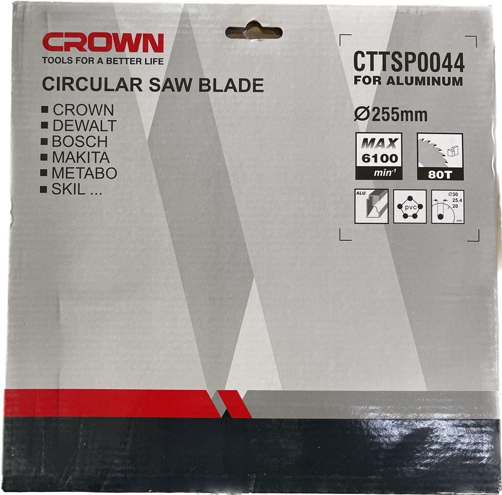 Пильный диск по металлу CROWN CTTSP0044, 255x30 мм, 80Т купить,NaN