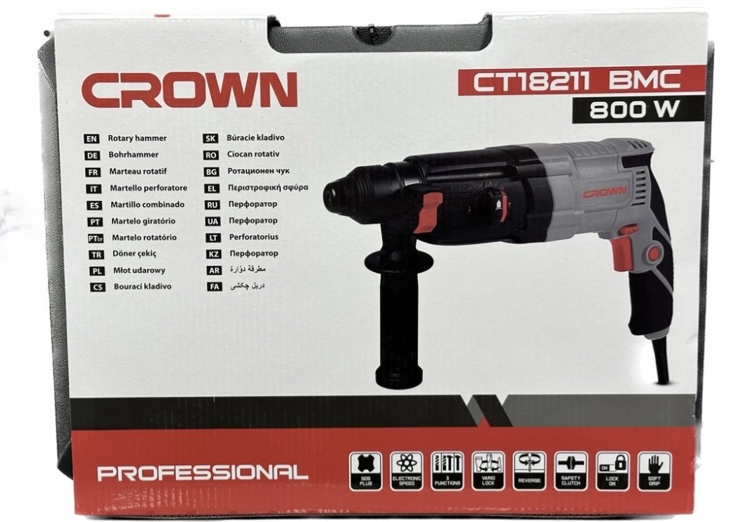 Перфоратор CROWN CT18211 2.8 Дж, SDS-Plus - ForteMarket Перфоратор CROWN CT18211 2.8 Дж, SDS-Plus купить,33990