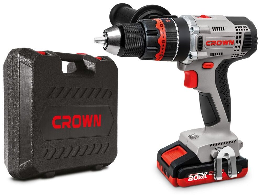 CROWN дрель-шуруповерт CT21075HMX-2 BMC 20 В купить,NaN