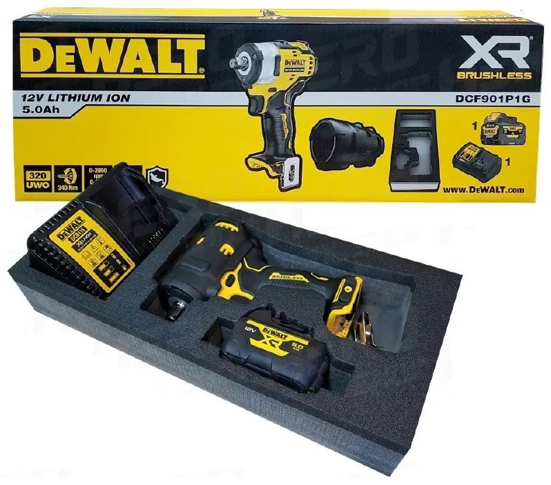 Пневмогайковерт DeWALT ударный DCF901P1G купить,NaN