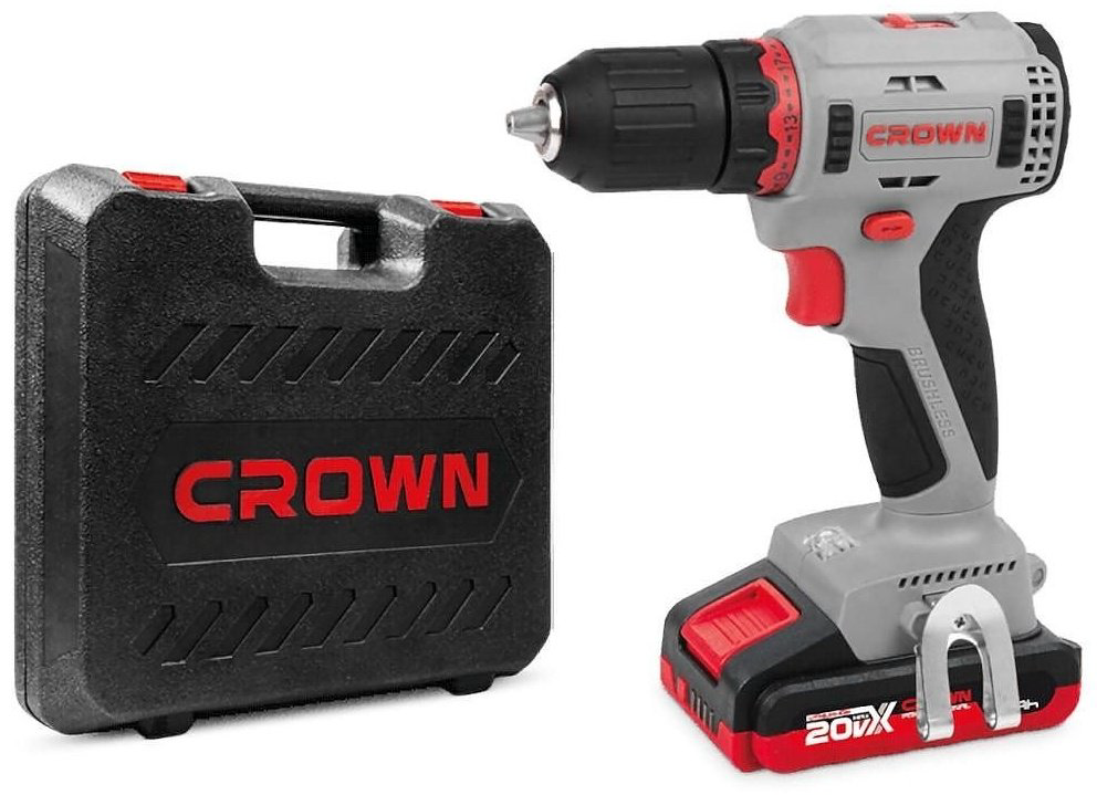 CROWN дрель-шуруповерт CT21091HX-4 BMC 20 В купить,NaN