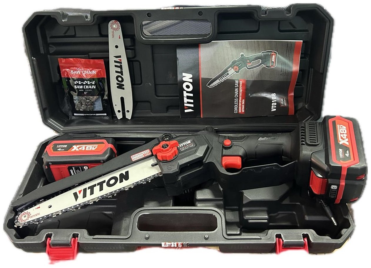 Цепная пила Vitton аккумуляторная VT0108 - ForteMarket Цепная пила Vitton аккумуляторная VT0108 купить,0