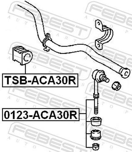 FEBEST втулка стабилизатора FEBEST TSB-ACA30R купить,NaN