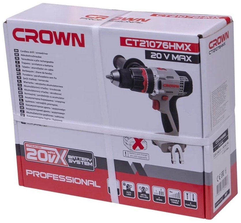 CROWN дрель-шуруповерт CT21076HMX купить,NaN