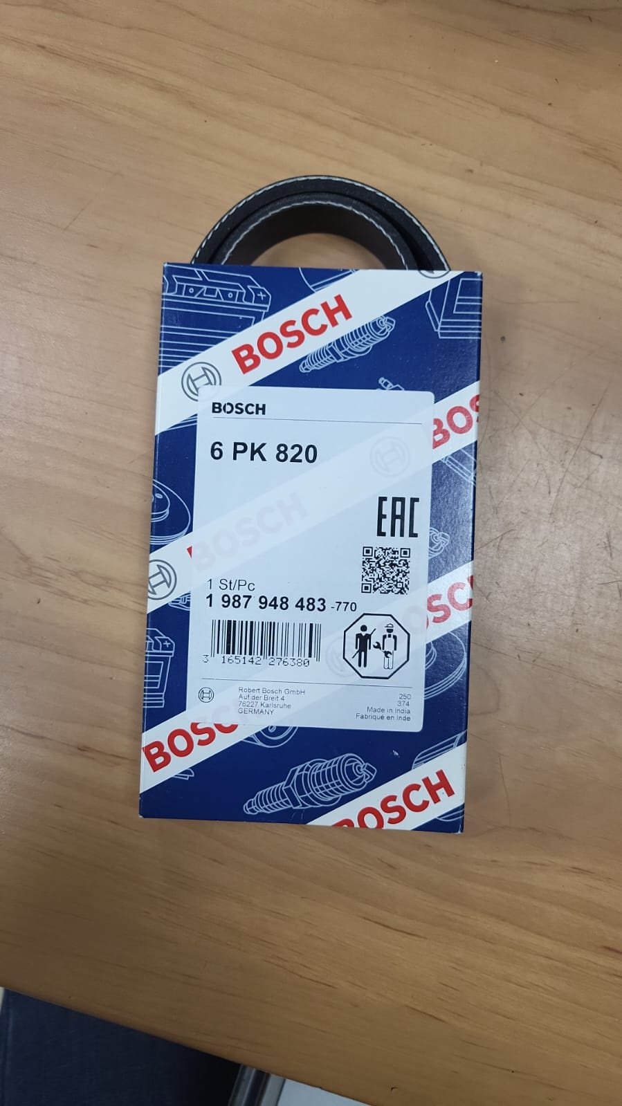 Bosch ремень поликлиновый 6PK820 1987948483