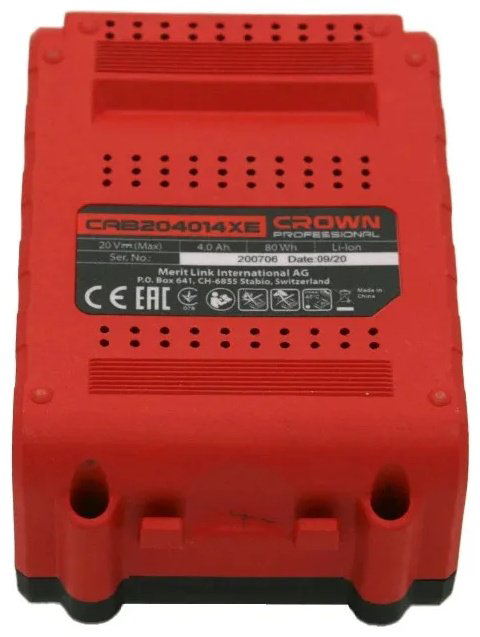 Аккумулятор CROWN CAB204014XE CB Li-Ion 4 Ач 1 шт купить,NaN
