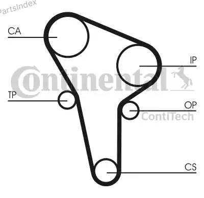 CONTITECH Ремень ГРМ - Газораспределительного Механизма CT513