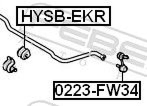 FEBEST втулка стабилизатора FEBEST HYSB-EKR купить,NaN