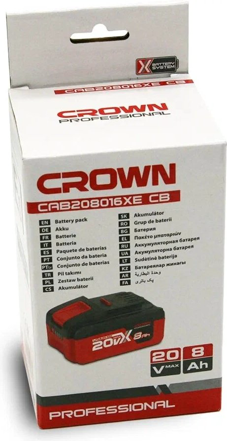 Аккумулятор CROWN CAB208016XE CB Li-Ion 8 Ач 1 шт купить,NaN